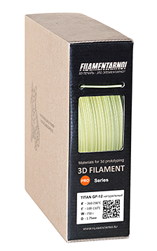 Пластик Filamentarno! TITAN GF-12 натуральный, 12% стекловолокна 750 г, 1.75 мм