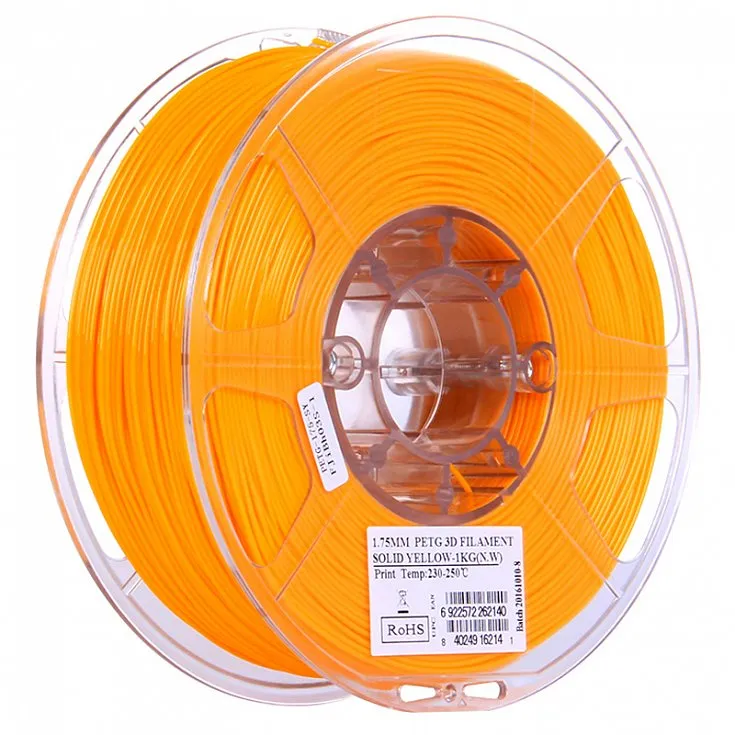 Катушка PETG-пластика ESUN 1.75 мм 1кг., ярко-желтая