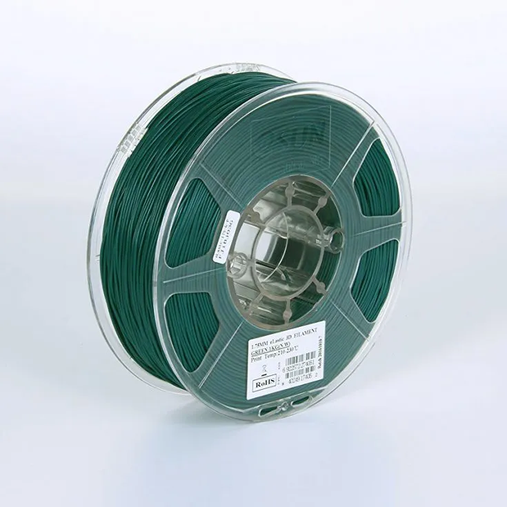 Катушка eLastic-пластика ESUN 1.75 мм 1кг., зеленая