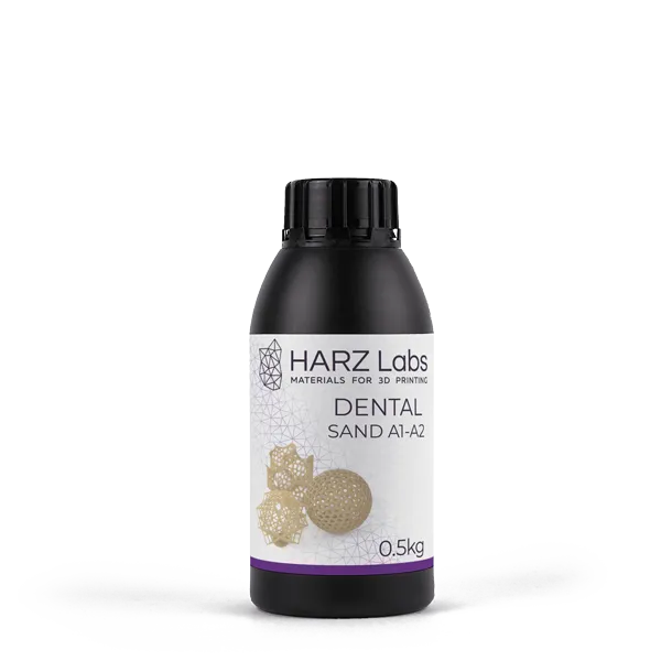 Фотополимер HARZ Labs Dental Sand A1-A2, бежевый (0,5 кг)