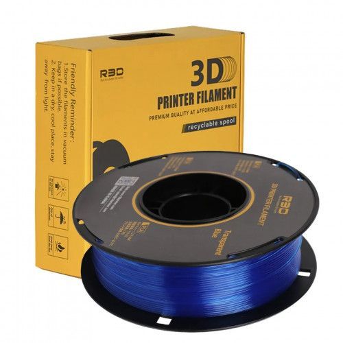 PLA Transparent пластик Solidfilament 1,75 мм прозрачно-синий 1 кг