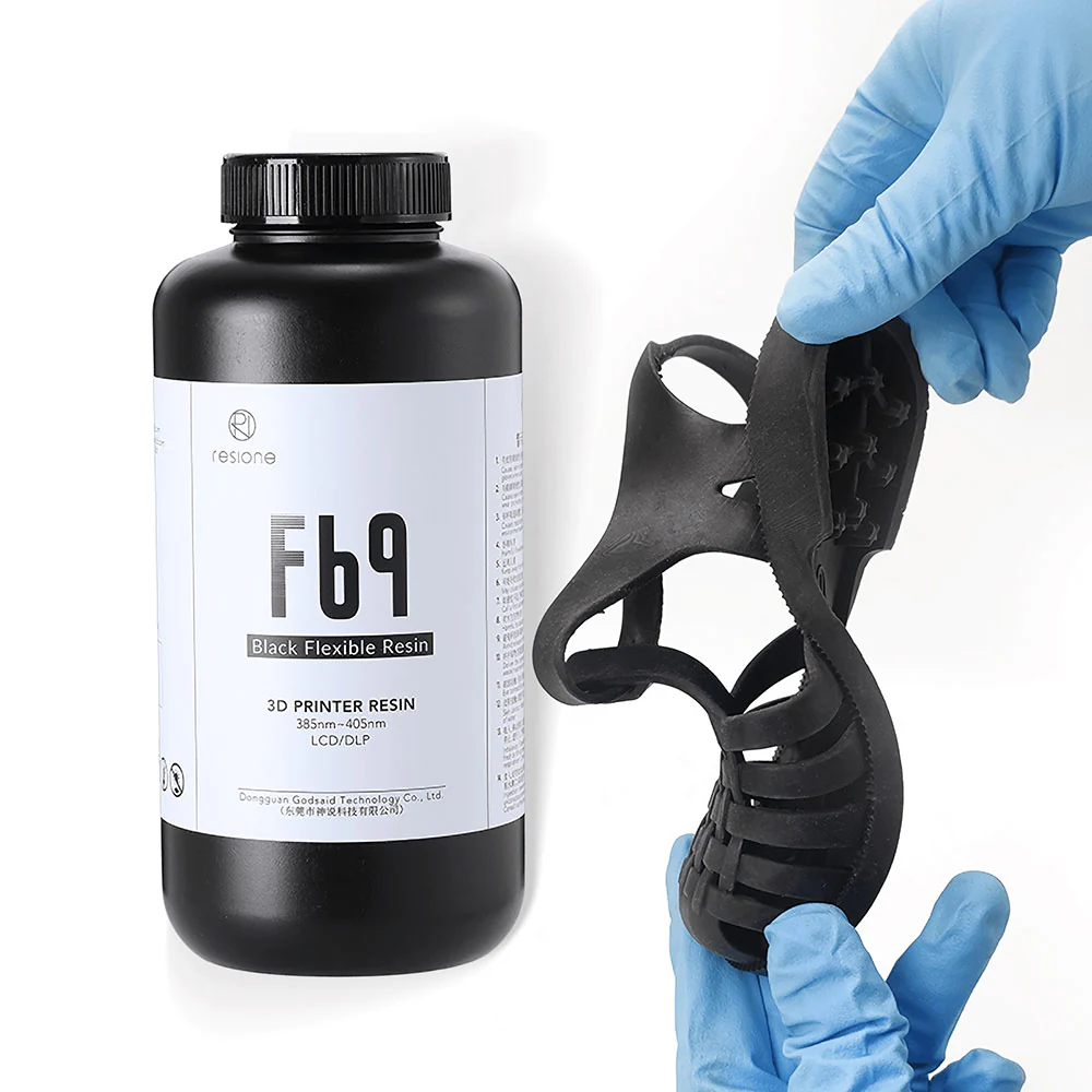 Фотополимерная смола Resione F69 Flex гибкая, черная (1 кг)