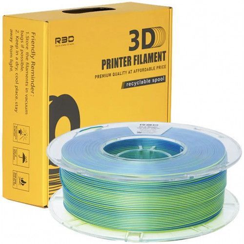 PLA Silk Dualcolor пластик Solidfilament 1,75 мм желто-синий 1 кг