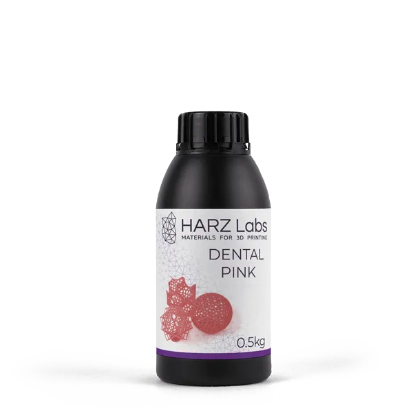 Фотополимер HARZ Labs Dental Pink, розовый (0,5 кг)