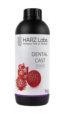 Фотополимер HARZ Labs Form2 Dental Cast Cherry 1кг