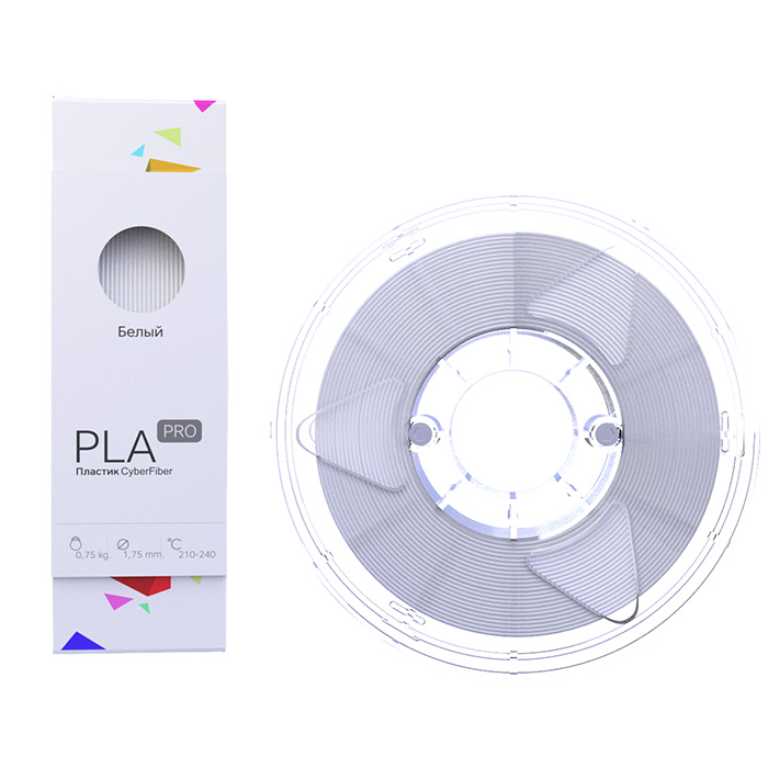 PLA PRO пластик CyberFiber 1,75, белый, 750 г