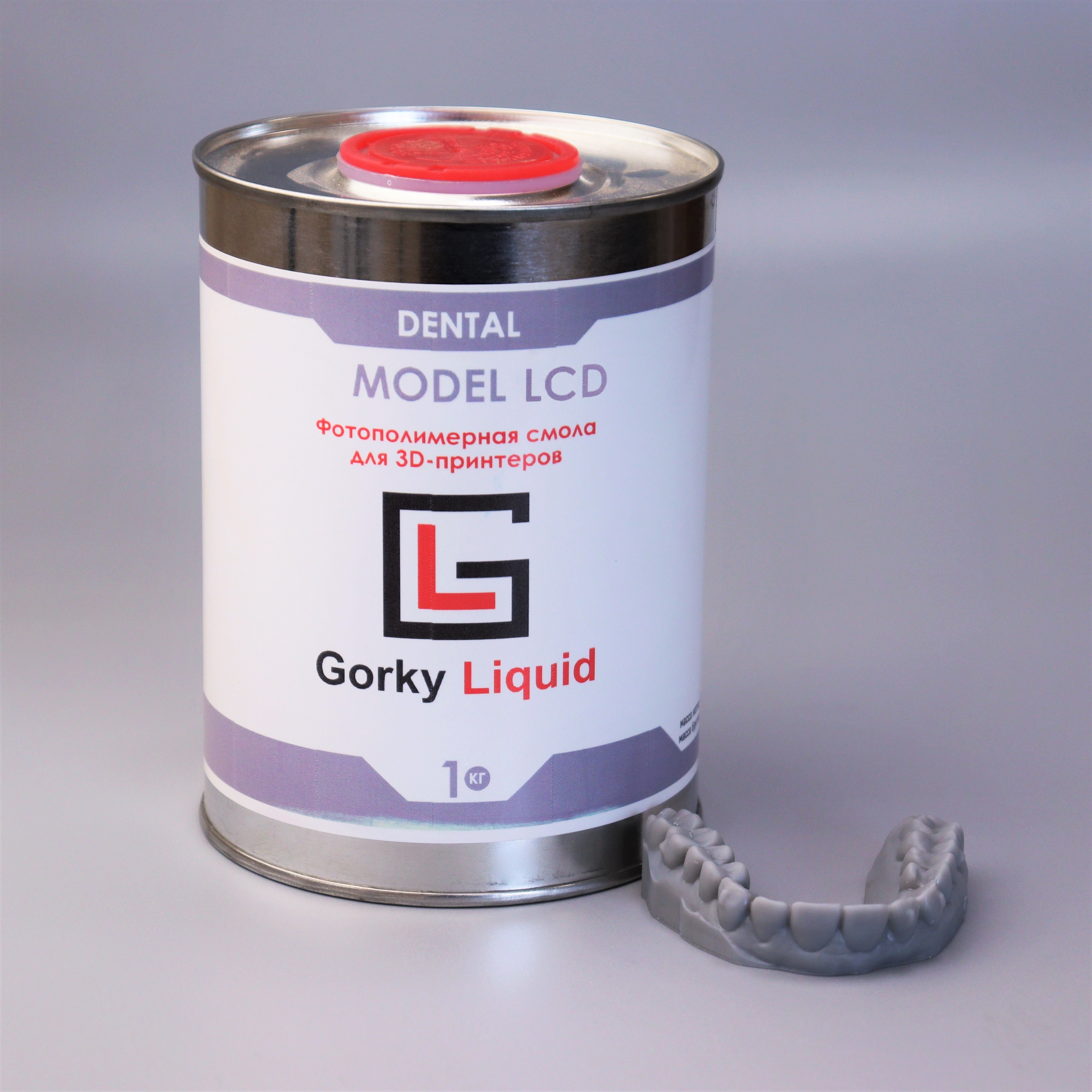 "Dental Model" LCD/DLP Gray 1 кг фотополимерная смола "Gorky Liquid "