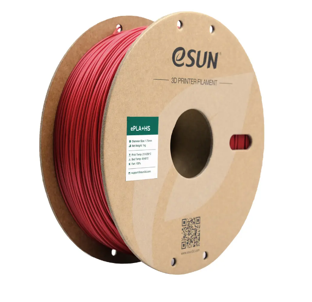 Катушка пластика ePLA+HS (высокоскоростной PLA) ESUN, 1.75 мм 1кг, ярко-красная