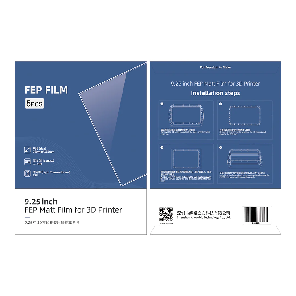 Пленка 9.25inch Fep Matt film (1шт) для принтеров Anycubic Photon M3 Plus