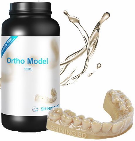 Фотополимер Shining 3D Ortho Model (OD02), цвет – светло-коричневый, 1 кг