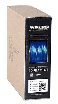 MABS Standart пластик Filamentarno 1,75 мм 0,75кг Синий (прозрачный)