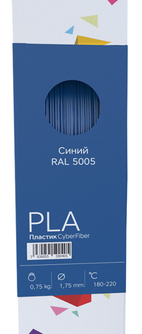 PLA пластик 1,75, синий, 750 г