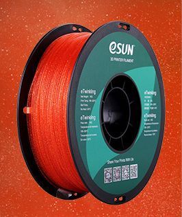 eTwinkling(мерцающий) пластик eSUN оранжевый 1,75 мм 1кг