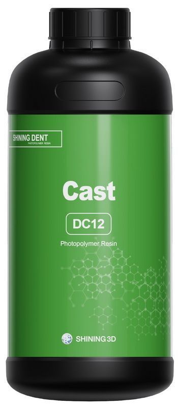Фотополимер Shining 3D CAST (DC12), цвет – прозрачно-зелёный, 1 кг