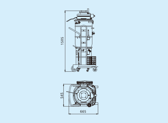 Пылесос мокрого типа (съёмный контейнер) TOP TEX3-E1.2KW IB 9L