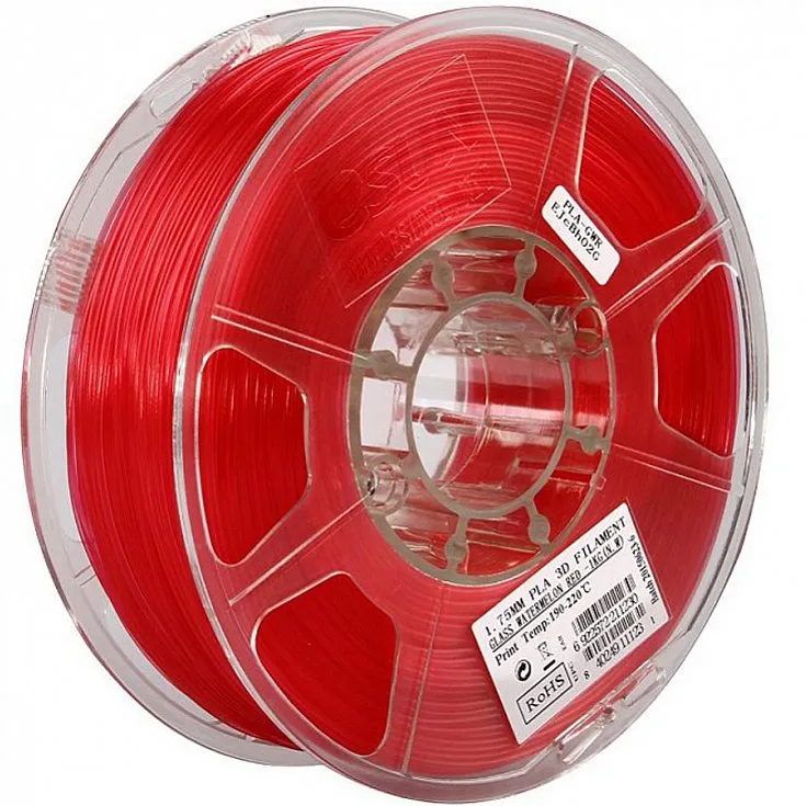 Катушка PLA-пластика ESUN 1.75 мм 1кг., прозрачно-красная