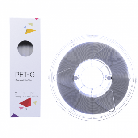 PETG пластик CyberFiber 1.75 мм 0.75 кг натуральный