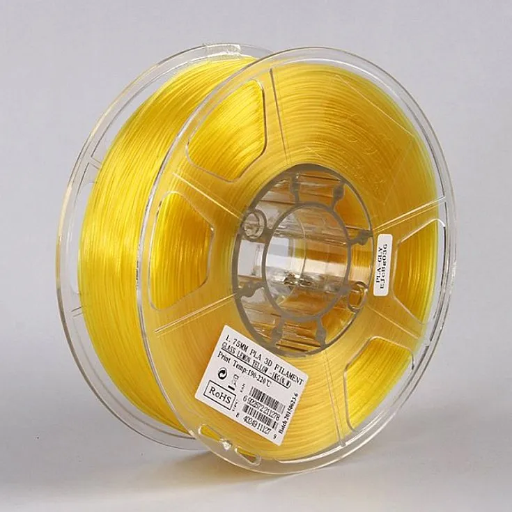 Катушка PLA-пластика ESUN 1.75 мм 1кг., прозрачно-желтый