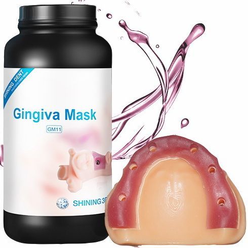 Фотополимер Shining 3D GINGIVA MASK (GM11), цвет – прозрачно-розовый, 1 кг