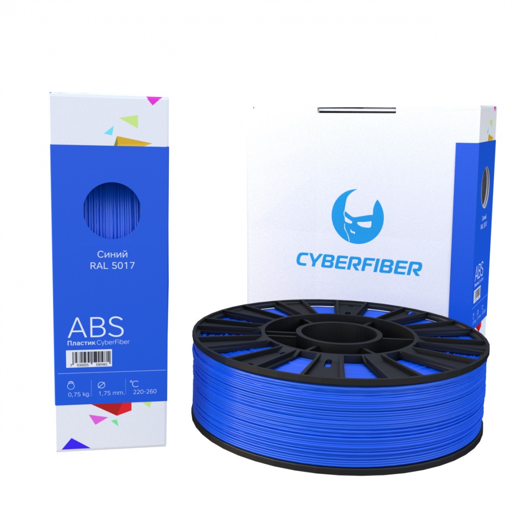 ABS пластик CyberFiber 1,75, синий, 750 г