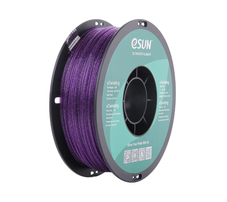 eTwinkling(мерцающий) пластик eSUN фиолетовый 1,75 мм 1кг