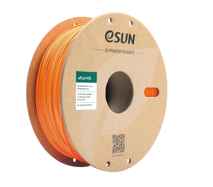 Катушка пластика ePLA+HS (высокоскоростной PLA) ESUN, 1.75 мм 1кг, оранжевая