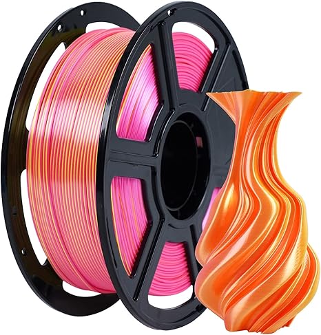 PLA Silk пластик FlashForge для 3D принтера 1.75 Переходный Розовый-Желтый 1 кг