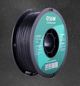 eTwinkling(мерцающий) пластик eSUN черный 1,75 мм 1кг