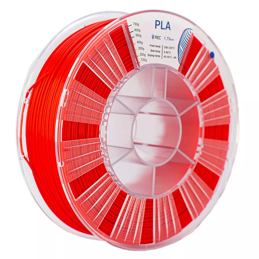 REC PLA пластик 1,75 Красный 0.75 кг