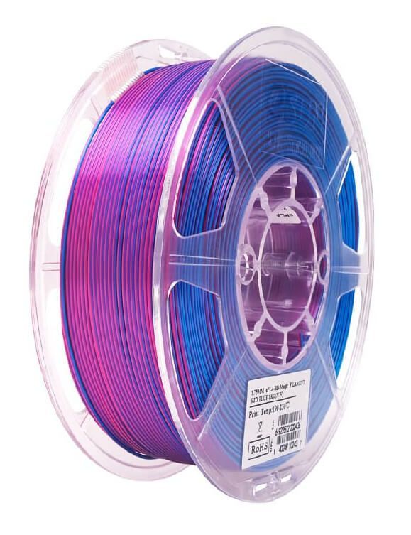 Катушка пластика ESUN ePLA-Silk Magic 1.75 мм 1 кг, красный-синий (переходный 2 цвета)