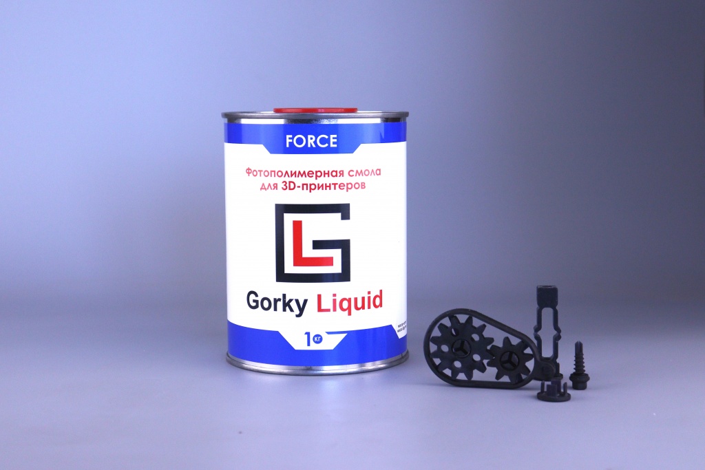 "Force" чёрная 1 кг фотополимерная смола Gorky Liquid