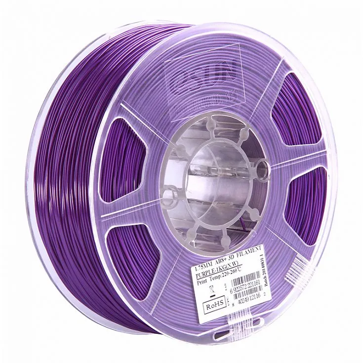 Катушка ABS+ пластика Esun, 1.75 мм, 1 кг, пурпурная