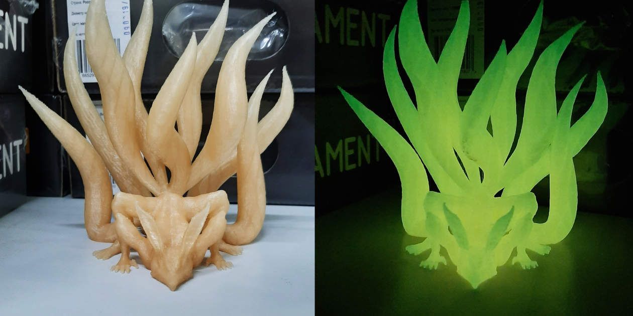 Светящийся в темноте PLA пластик Bestfilament для 3D-принтеров, цвет лимонный, 0,5 кг (1,75 мм)