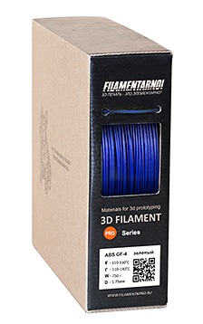 Пластик Filamentarno! ABS GF-4 синий, 4% стекловолокна 750 г, 1.75 мм