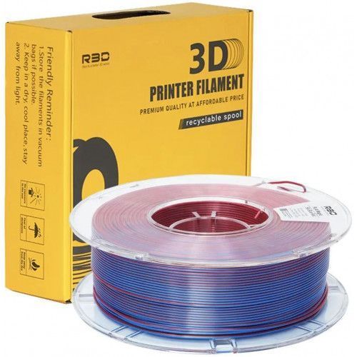 PLA Silk Dualcolor пластик Solidfilament 1,75 мм красно-синий 1 кг
