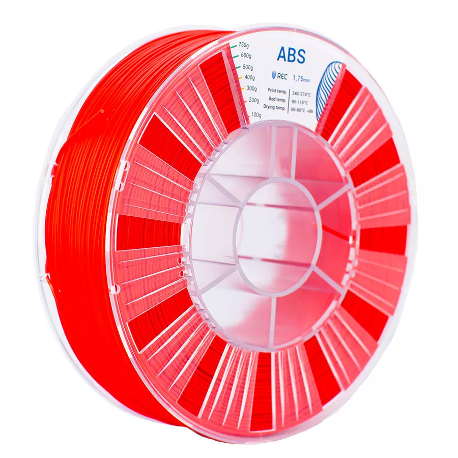 REC ABS пластик 1,75 Красный 0.75 кг