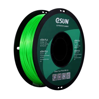 Фото Катушка пластика eSilk-PLA Esun, 1.75 мм, 1 кг, зеленая