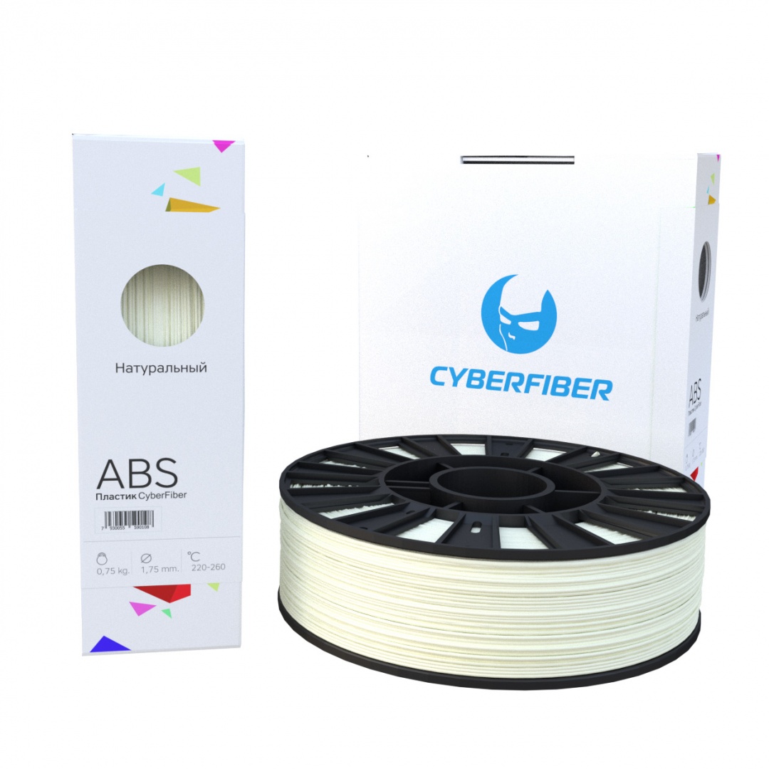 Фото ABS пластик CyberFiber 1,75, натуральный, 750 г 1