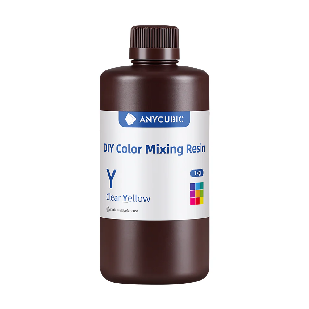 Фотополимерная смола Anycubic DIY Color Mixing Resin прозрачно-желтая, 1 кг