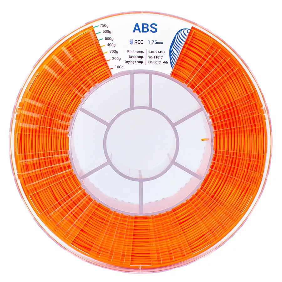 REC ABS пластик 1,75 Оранжевый 0.75 кг