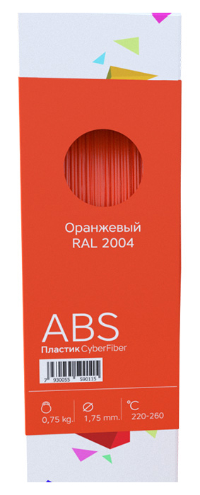 ABS пластик 1,75, оранжевый, 750 г