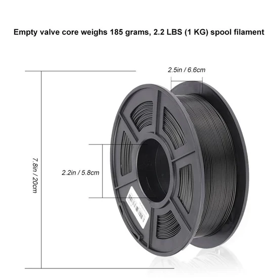 PLA Carbon Fiber пластик SUNLU для 3D принтера 1,75 Черный 1 кг