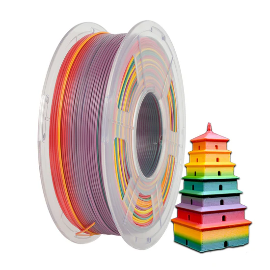 PLA Rainbow пластик SUNLU для 3D принтера 1,75 Радужный 1 кг