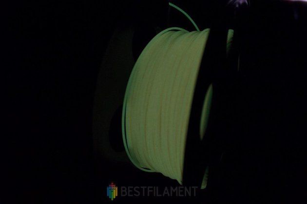 Пробник светящегося PLA-пластика Bestfilament, цвет лимонный, 1.75 мм, 10 метров