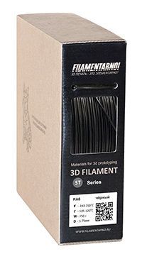 Pa6 Standart пластик Filamentarno 1,75 мм 0,75кг Черный