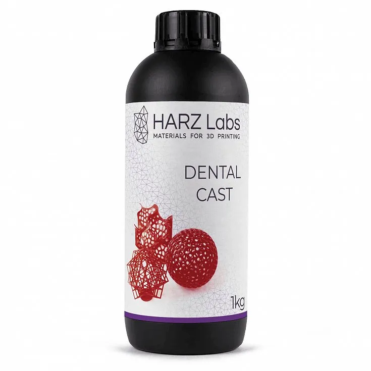 Фотополимер HARZ Labs Dental Cast Cherry, вишневый (1 кг)