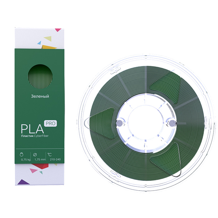 PLA PRO пластик 1,75, зеленый, 750 г