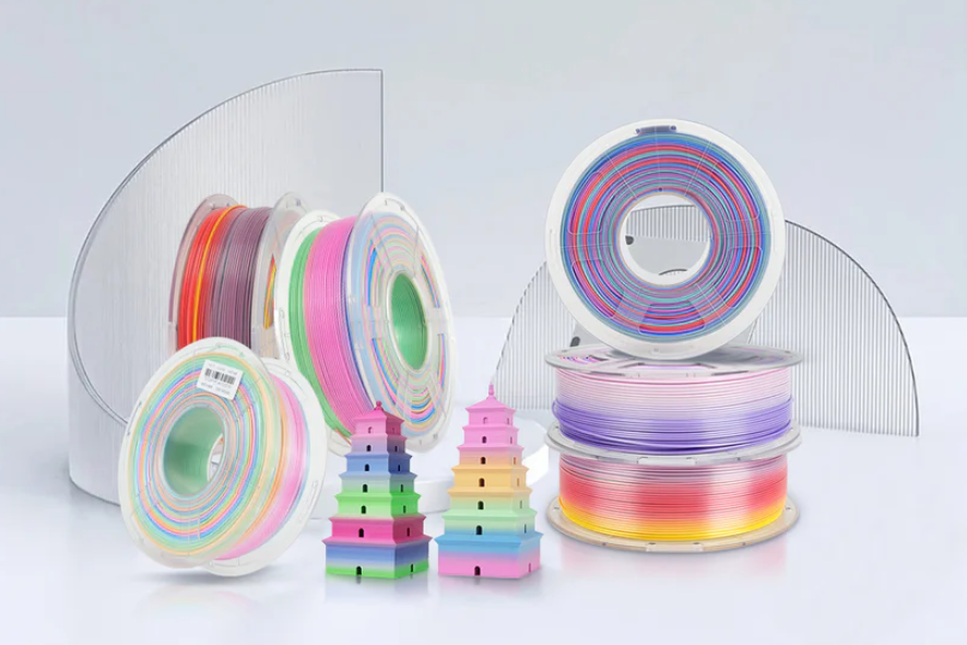 PLA Rainbow пластик SUNLU для 3D принтера 1,75 Радужный 1 кг