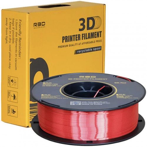 PLA Silk пластик Solidfilament 1,75 мм красный 1 кг