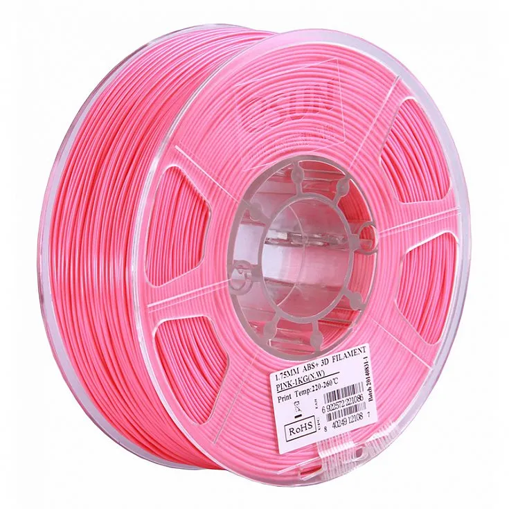 Катушка ABS+ пластика Esun, 1.75 мм, 1 кг, розовая